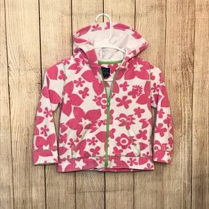 Mini Boden Flower Toweling Hoodie